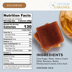 Southern Caramel Bourbon Caramels: individually wrapped bites for freshness and sharing.