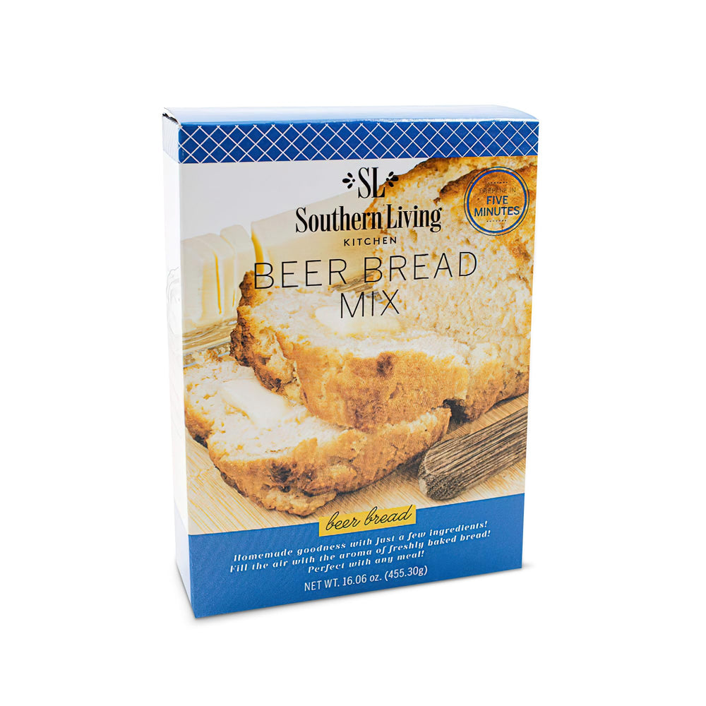Southern Living Gourmet Beer Bread Mix pack shot highlighting easy-to-bake prep