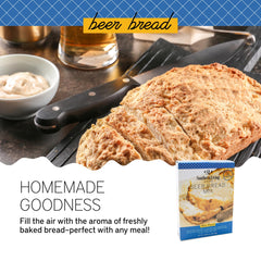 Southern Living Beer Bread Mix ready batter in bowl for quick baking