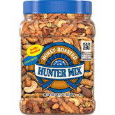 Southern Style Nuts Honey Roasted Hunter Mix canister for convenient on-the-go snacking