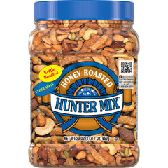 Southern Style Nuts Honey Roasted Hunter Mix canister for convenient on-the-go snacking