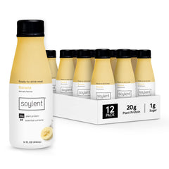 Soylent Banana ready-to-drink bottle showcasing convenient on-the-go meal replacement.
