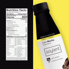 Pour of Soylent Complete Coffee Mocha for easy, protein-rich on-the-go fueling