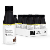 Soylent Complete Coffee Mocha bottle showing rich vegan meal on the go