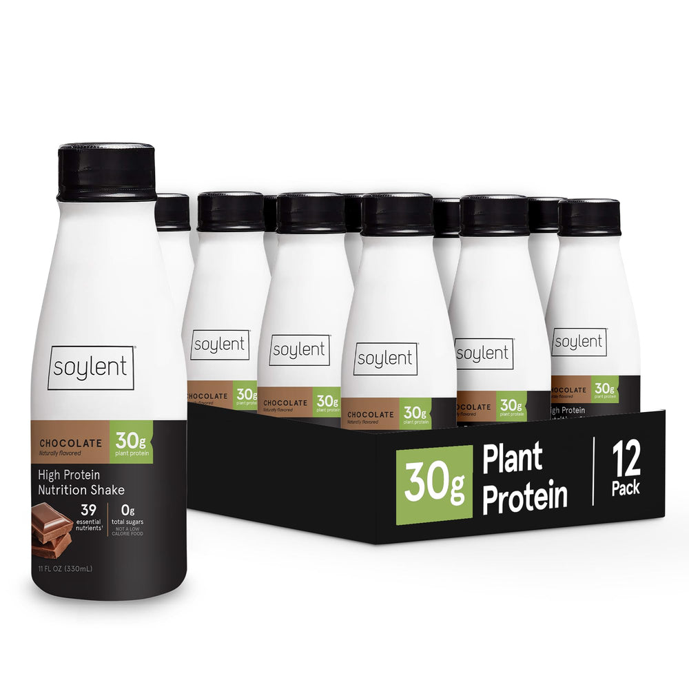 Soylent Complete Protein Shake Chocolate front view bottle, ideal for a quick protein boost.