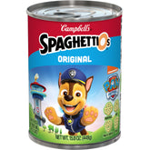 SpaghettiOs Paw Patrol Chase shapes pasta in tomato cheese sauce for kid-friendly lunches