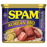 SPAM Korean BBQ Flavored can front, a convenient pantry staple for quick meals.