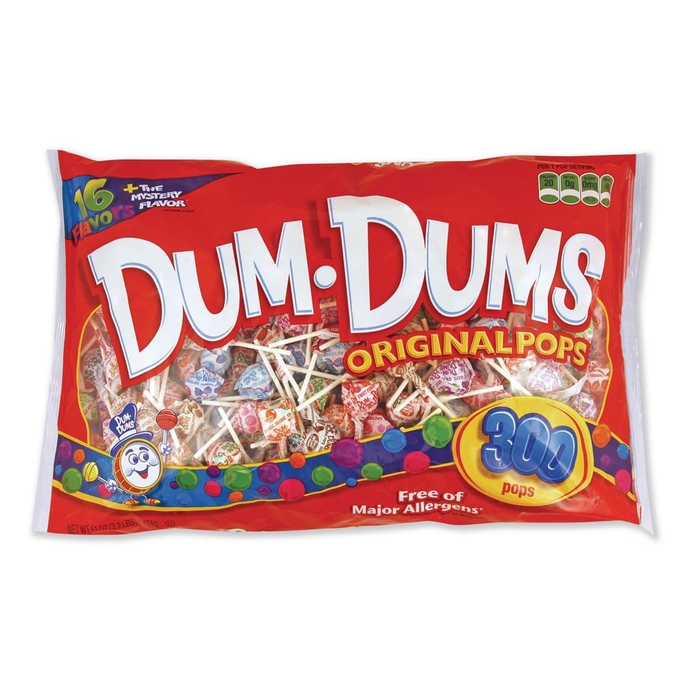 Spangler Dum-Dum Pops assorted flavors in a 300-pack, great for sharing.