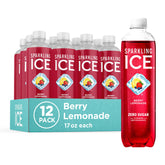 Sparkling Ice Berry Lemonade bottle showing bold flavor and zero sugar