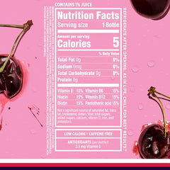 Sparkling Ice Black Cherry glass pour highlights real fruit flavor with zero sugar.