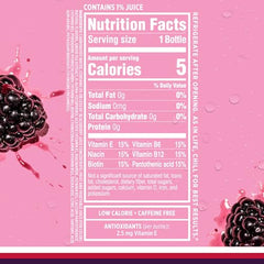 Glass pour of Sparkling Ice Black Raspberry for a refreshing mocktail