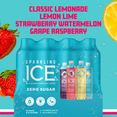 Sparkling Ice Blue Grape Raspberry bottle emphasizes flavor variety with zero sugar