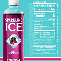 Sparkling Ice Blue Strawberry Watermelon bottle presents juicy, refreshing taste and vitamins