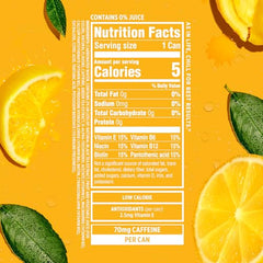 Close-up of Sparkling Ice label highlighting zero sugar and caffeine boost.