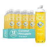 Sparkling Ice Coconut Pineapple bottle front with tropical flavor and zero sugar