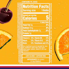 Sparkling Ice Fruit Punch label detail highlights vitamins and antioxidants in a bright bottle