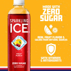 Sparkling Ice Fruit Punch pack of 12 offers low-calorie refreshment
