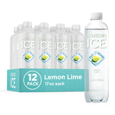 Sparkling Ice Lemon Lime bottle front view, zero sugar and low calories.