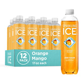 Sparkling Ice Orange Mango bottle front with sugar-free, vibrant flavor.