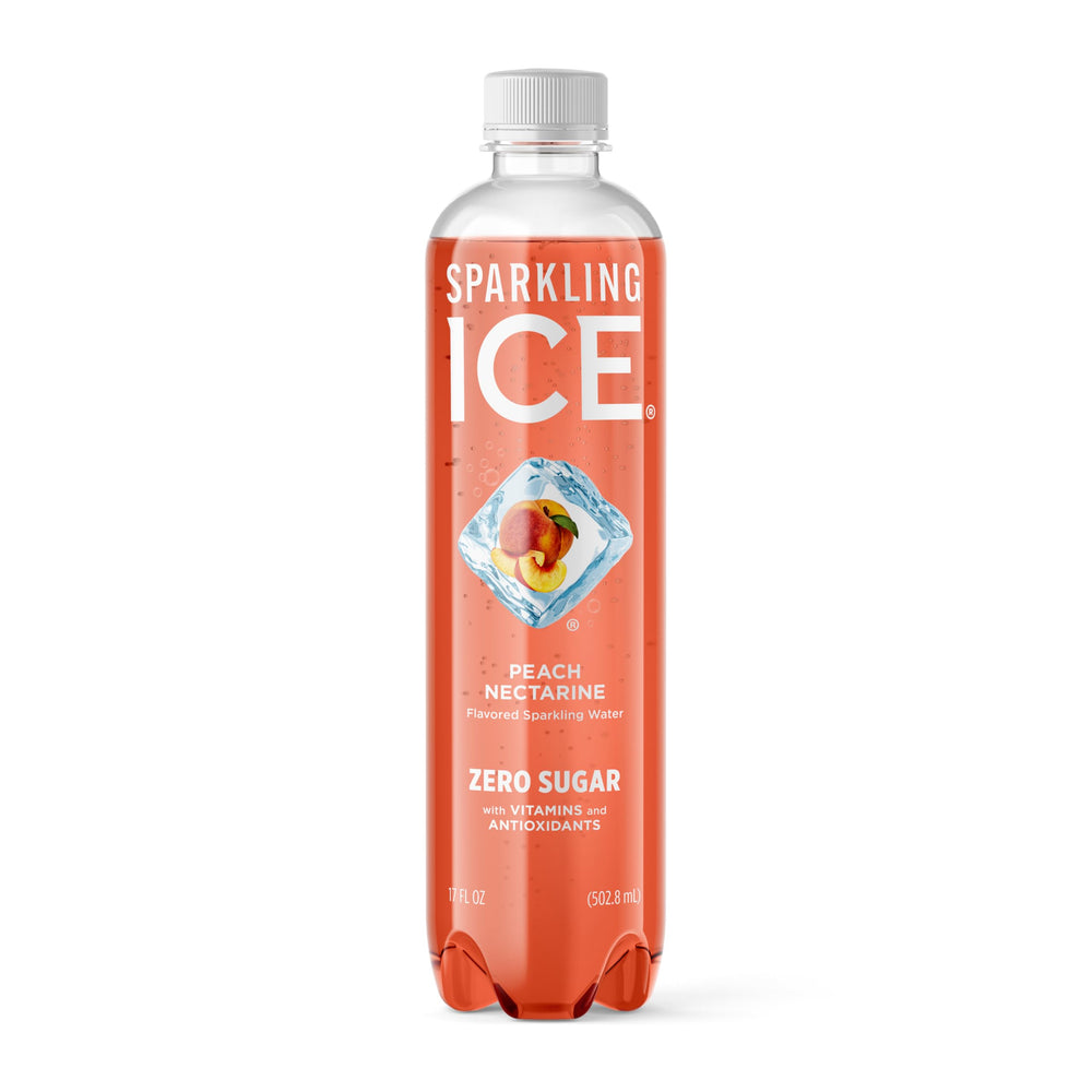 Sparkling Ice Peach Nectarine bottle front with bold zero sugar flavor.