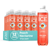 Sparkling Ice Peach Nectarine bottle with vibrant bubbles and zero sugar