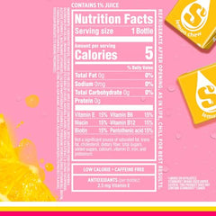 Sparkling Ice STARBURST Lemon pour showing fruity aroma and zero sugar.