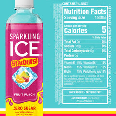 Sparkling Ice Starburst Red Pack Kiwi Strawberry can with vibrant taste