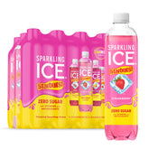 Sparkling Ice STARBURST variety pack bottle showing four flavors with zero sugar.
