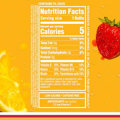 Sparkling Ice Strawberry Lemonade bottle pouring into a glass for a refreshing lift.
