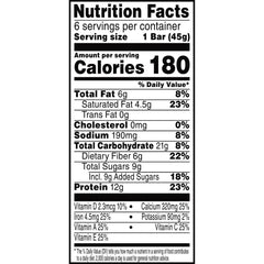 Close-up of Special K Bar Protein Meal Bar chocolatey chip cookie dough flavor