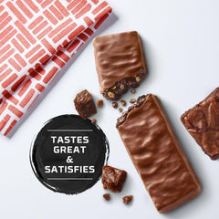 Close-up of Special K Brownie Batter Bar showing real chocolate and chewy center
