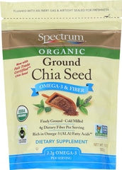 Spectrum Essentials ground chia seed powder blends easily into foods and drinks.