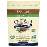 Spectrum Essentials Organic chia seeds in a bag ready to boost fiber and omega-3 intake.