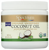 Spectrum Essentials Organic Coconut Oil jar with natural aroma for daily skin care.