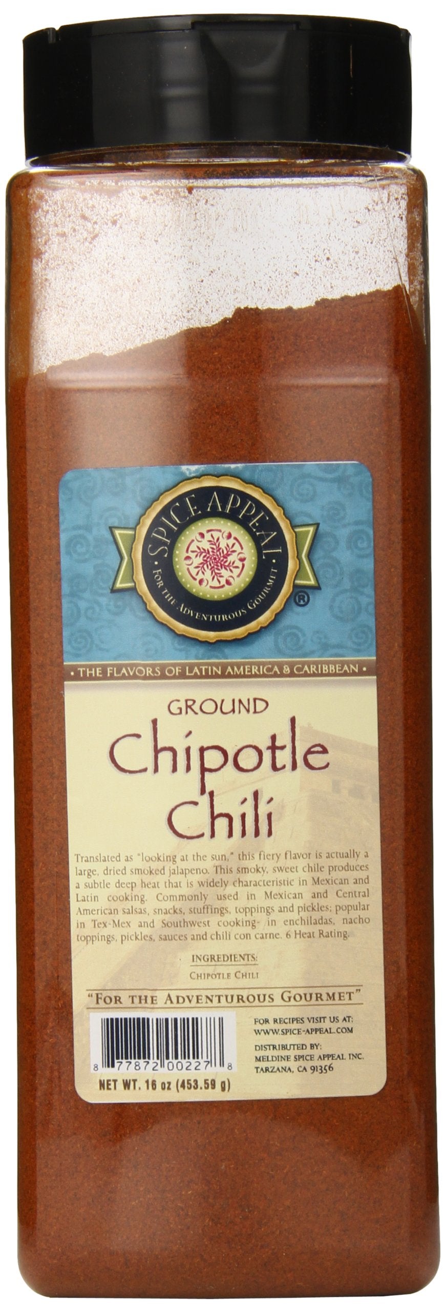 Spice Appeal Chipotle Chili Ground bottle: fresh aroma for bold, smoky meals