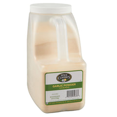 Spice Classics garlic powder bulk container adds robust flavor to sauces.