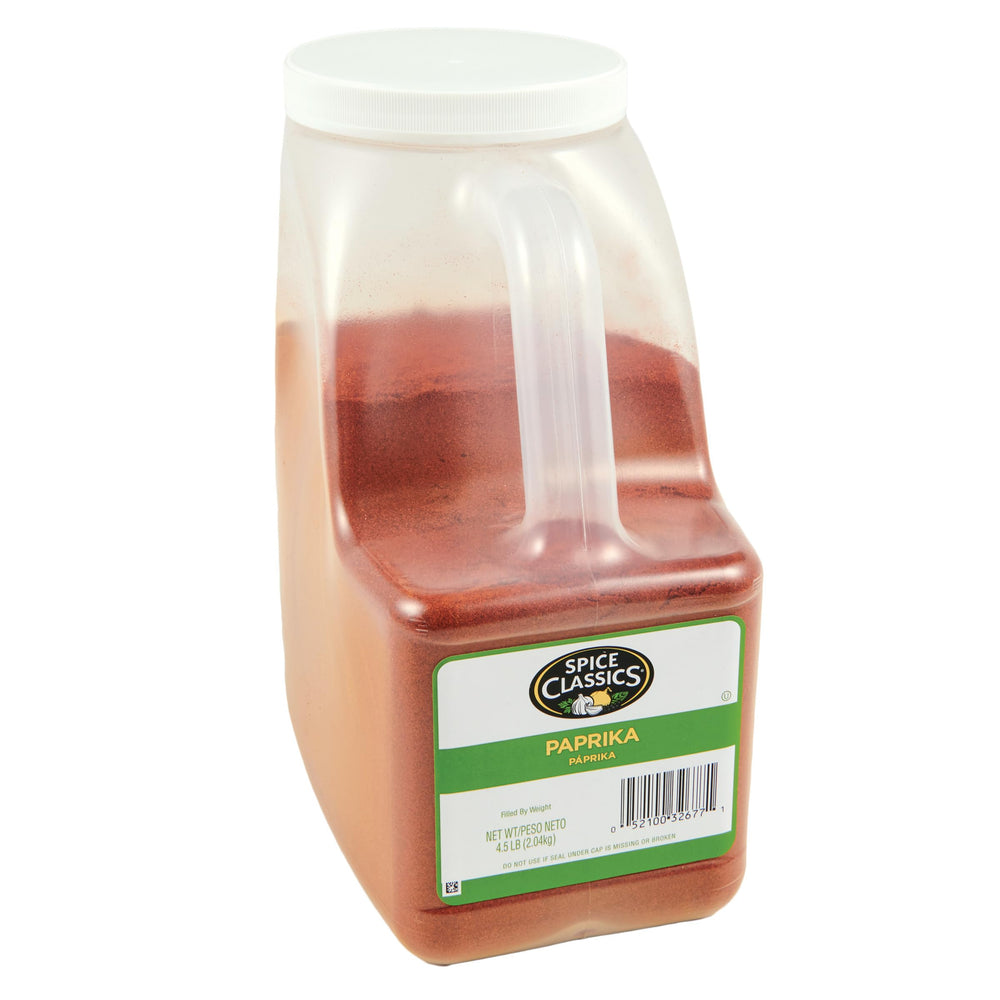 Spice Classics Paprika bottle close-up showing vibrant color for garnishes.