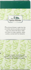 Spice Hunter Almond Pure label highlights natural flavor and packaging.