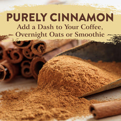 Spice Islands ground cinnamon being poured into batter.