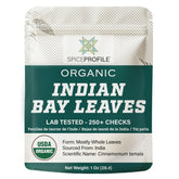 Spice Profile bay leaves 1oz pouch; ready-to-use aromatics for soups and stews.