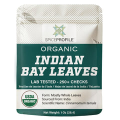 Spice Profile bay leaves 1oz pouch; ready-to-use aromatics for soups and stews.