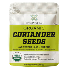 Spice Profile coriander seeds packfront for fresh pantry staple ideal for spice blends.