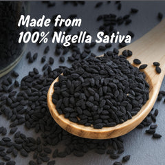 Spice Profile Nigella seeds closeup with coarsely ground powder for smoothies