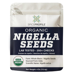 Spice Profile Nigella seeds in USDA organic pack deliver fresh aroma.