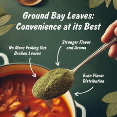 Spice Profile resealable 4oz pouch keeps bay leaf powder fresh.