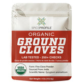 Spice Profile USDA Organic ground cloves pouch for fresh aroma in baking