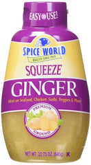 Spice World Squeeze Ginger two-pack bottle for easy, mess-free flavoring.