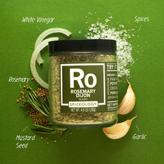 Spiceology Rosemary Dijon blend over potatoes to boost savory depth.