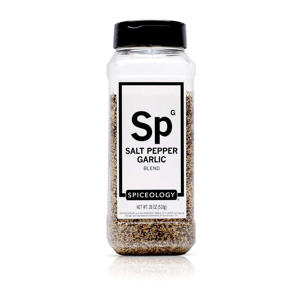 Spiceology SPG seasoning bottle pour enables quick flavor boost in meals.