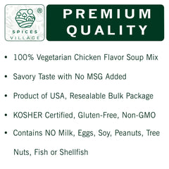 Spices Village vegetarian chicken flavor bowl highlighting savory ramen with vegetables
